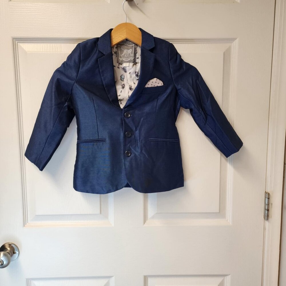 Notting Hill W11 Monsoon Navy Blue formal tuxedo blazer boys youth size 6 years